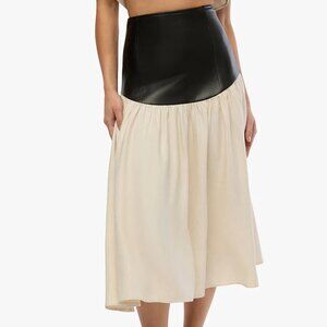 WeWoreWhat Drop Waist Midi Skirt XS - Black & Ivory - NWT